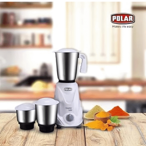 POLAR Spyder 500 Watt Electric Food Mixer Grinder ( White ) 2 Years Warranty Card