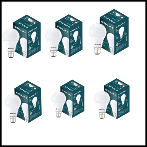 💡 Bajaj 9W LED Bulb – Brightness with Bajaj Brilliance! ✨ Pack of 6