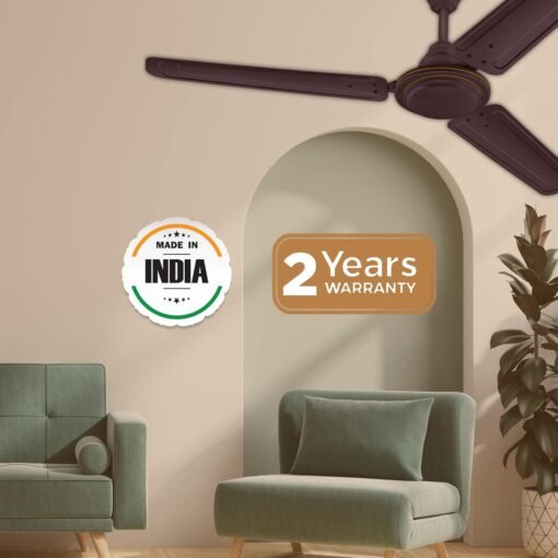 ANCHOR by Panasonic 1200 mm 3 Blade Ceiling Fan Brown ( Pack of 1) 2 years Warranty Card - Image 5