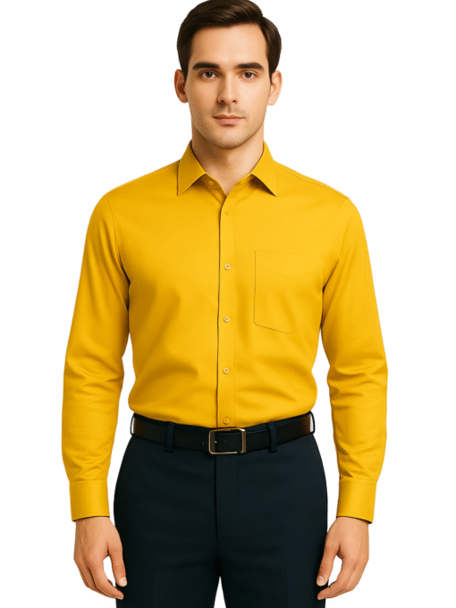 formal shirt is to maintain a professional look for men Shirt ( light Yellow )