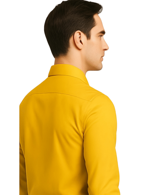 formal shirt is to maintain a professional look for men Shirt ( light Yellow ) - Image 4
