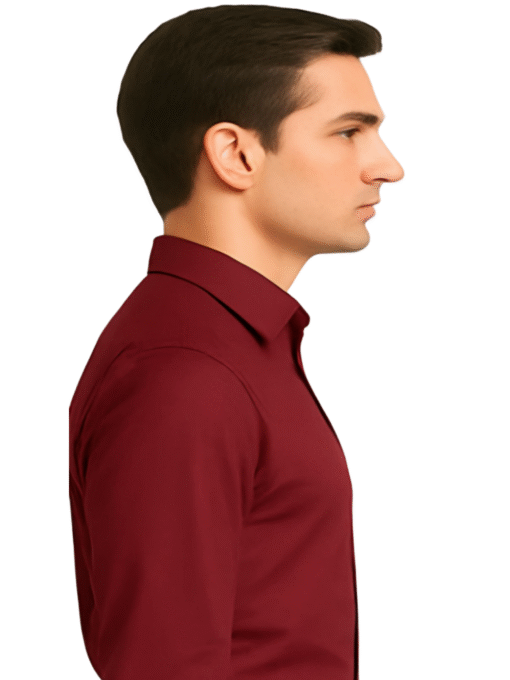 formal shirt i a professional look for men Shirt ( Mahroom ) - Image 4