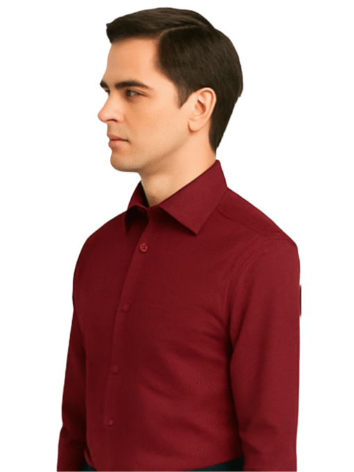 formal shirt i a professional look for men Shirt ( Mahroom ) - Image 2