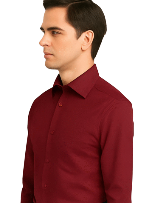 formal shirt i a professional look for men Shirt ( Mahroom ) - Image 5
