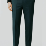 👔 Men’s Regular Formal Pant – Aqua Green / Light Grey