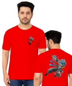 Round Neck Cotton T-Shirt – A Perfect Combination of Style and Comfort ( Red )