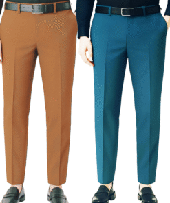 DK Shopzon’s Mustard and Turquoise color formal pants For Men's