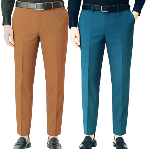 DK Shopzon’s Mustard and Turquoise color formal pants For Men's