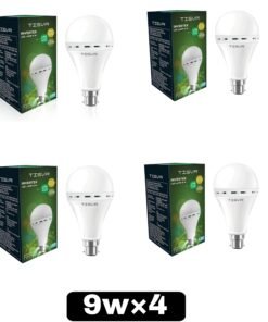 TISVA 9 W Basic Round B22 D LED Bulb  (White) 9 watt Pack of 4