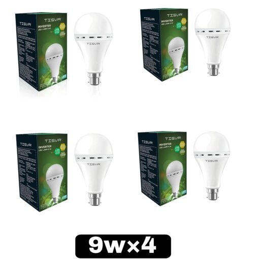 TISVA 9 W Basic Round B22 D LED Bulb  (White) 9 watt Pack of 4