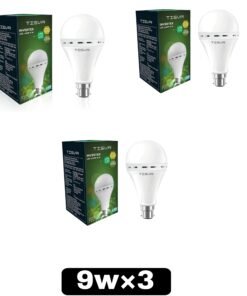 TISVA 9 W Basic Round B22 D LED Bulb  (White) 9 watt Pack of 3