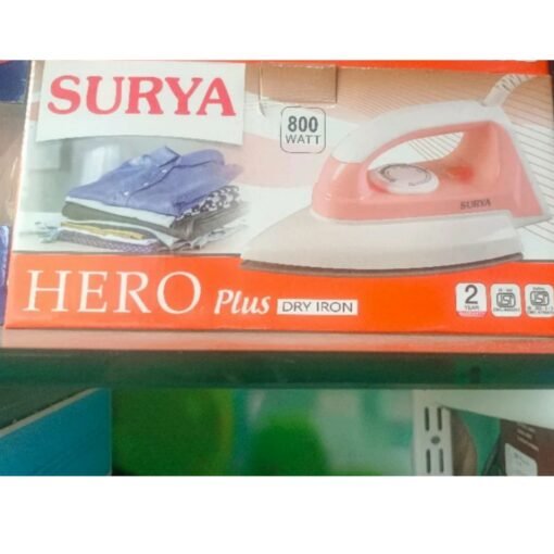 SURYA HERO Electric Iron 800W ( Pink ) 2 Years Warranty Card - Image 3