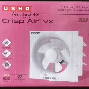 USHA Crisp Air VX Exhaust Fan | 200mm Sweep Size | 300mm Duct Size | 100% Copper Motor | 2 Year Warranty | (White)
