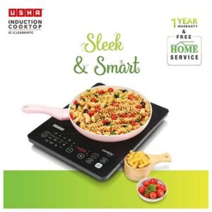 USHA Induction Cooktop 2000W with Touch Control (Black) 1 year Warranty Card