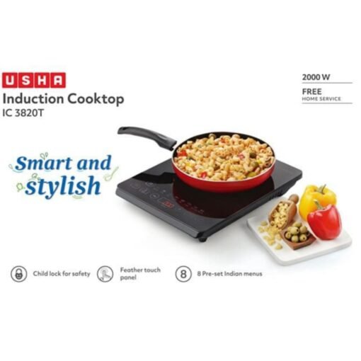 USHA Induction Cooktop 2000W with Touch Control (Black) - Image 4