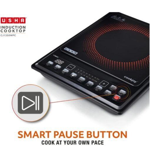 Usha Cookjoy 1350 Watt Induction Cooktop (Black) 1 Year Warranty Card - Image 4
