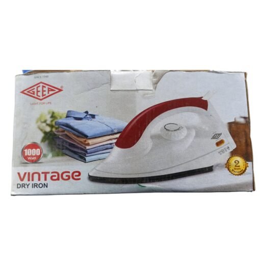 Vintage Mgaic Electric Dry Iron 1000 W ( White ) 2 Year Warranty Card - Image 4