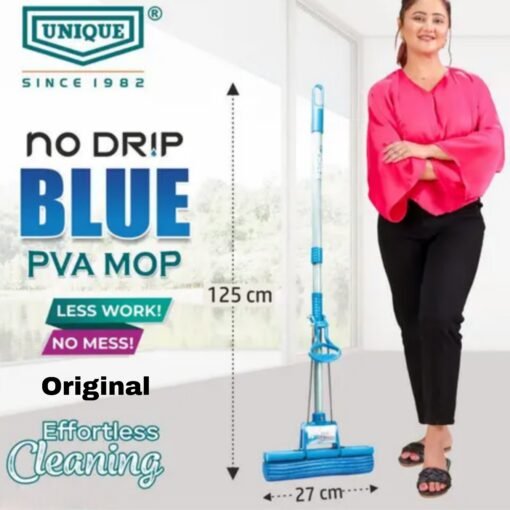 No Drip Blue PVA Mop - Brand: Unique (Established: 1982) Product Type: PVA Sponge Mop (For Floor Cleaning ) Big Size - Image 3