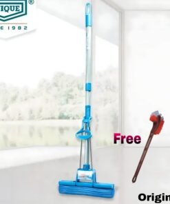 Combo Pack : No Drip Blue PVA Mop + Toilet Cleaner Brush free Pack
