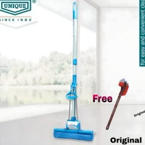 Combo Pack : No Drip Blue PVA Mop + Toilet Cleaner Brush free Pack