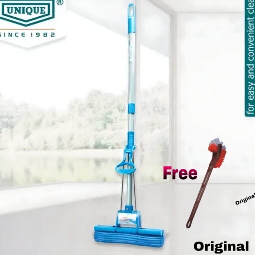 Combo Pack : No Drip Blue PVA Mop + Toilet Cleaner Brush free Pack