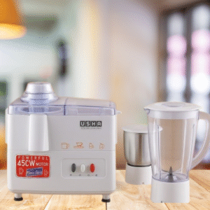 USHA JMG 3345 450 W Juicer Mixer Grinder (JMG 3345 | 2 Jars | White) 5 Years Warranty Card