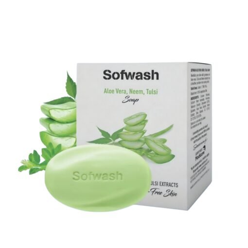 Modicare (Sofwash Aloe Vera, Neem & Tulsi Soap) 4 यूनिट × 75 g = 300 gm - Image 3