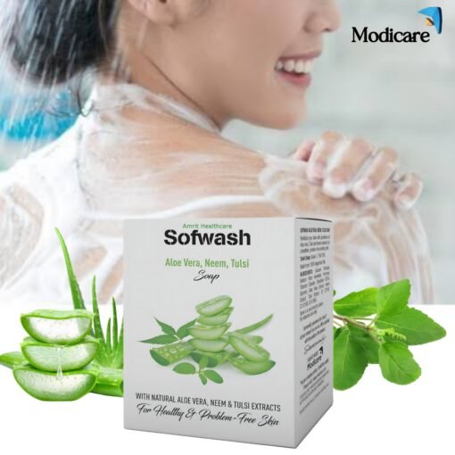 Modicare (Sofwash Aloe Vera, Neem & Tulsi Soap) 4 यूनिट × 75 g = 300 gm - Image 4
