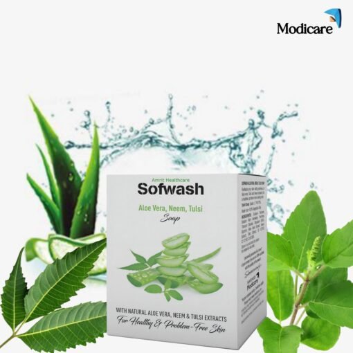 Modicare (Sofwash Aloe Vera, Neem & Tulsi Soap) 4 यूनिट × 75 g = 300 gm - Image 2