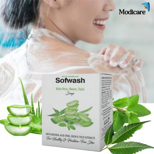 Modicare (Sofwash Aloe Vera, Neem & Tulsi Soap) 4 यूनिट × 75 g = 300 gm