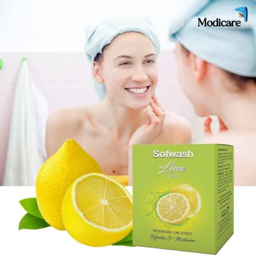 Modicare🧼 Sofwash Lime Soap 4 Unit × 75g = 300g