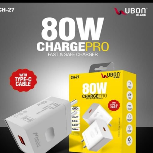UBON CH-27 Charge Pro-80W Fast And Safe Charger 80Watt - Image 2