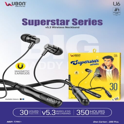 🎧 UBON Superstar Series (U6) – v5.3 Wireless Neckband
