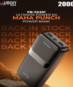 ⚡ UBON PB-SX201 – MAHA PUNCH POWER BANK 🔋 Ultimate Power ka Maha Punch – 20000mAh