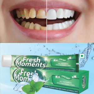 ✨ Fresh Moments Gel Toothpaste with Freshening Strips – Cool Mint Flavor ✨