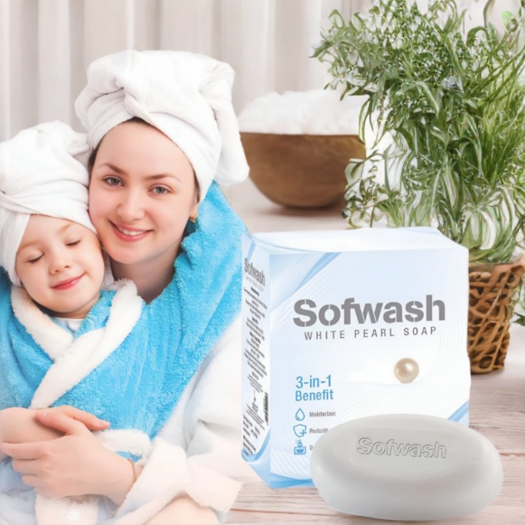 Sofwash White Pearl Soap soap pack of 75g×4