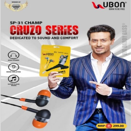🎧 UBON SP-31 Champ Cruzo Series Wired Earphones