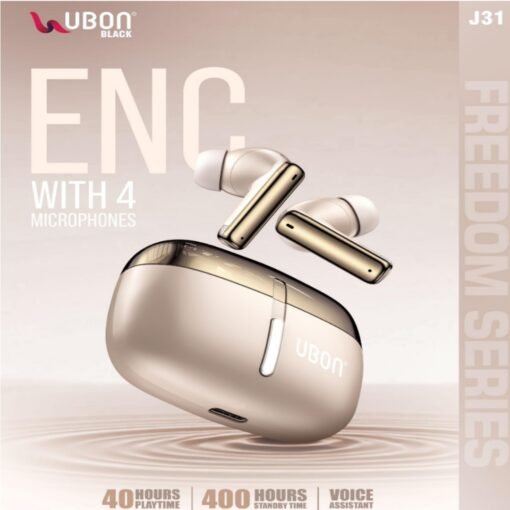 UBON J31 Freedom Series TWS Earbuds | 40Hrs Battery, Bluetooth v5.3, ENC Mic, Voice Assistant - Image 3