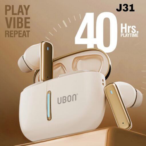 UBON J31 Freedom Series TWS Earbuds | 40Hrs Battery, Bluetooth v5.3, ENC Mic, Voice Assistant - Image 2