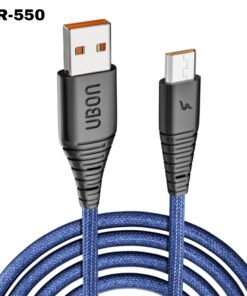 The UBON Black WR-550 Deluxe Cable delivers 20W fast charging,