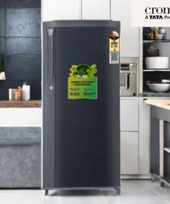 Tata Croma 185 Litres 2 Star Direct Cool Single Door Refrigerator (Criss Cross Metallic Grey) 2 year Warranty